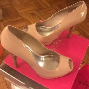 Leisa Nude Peep Toe High Heel